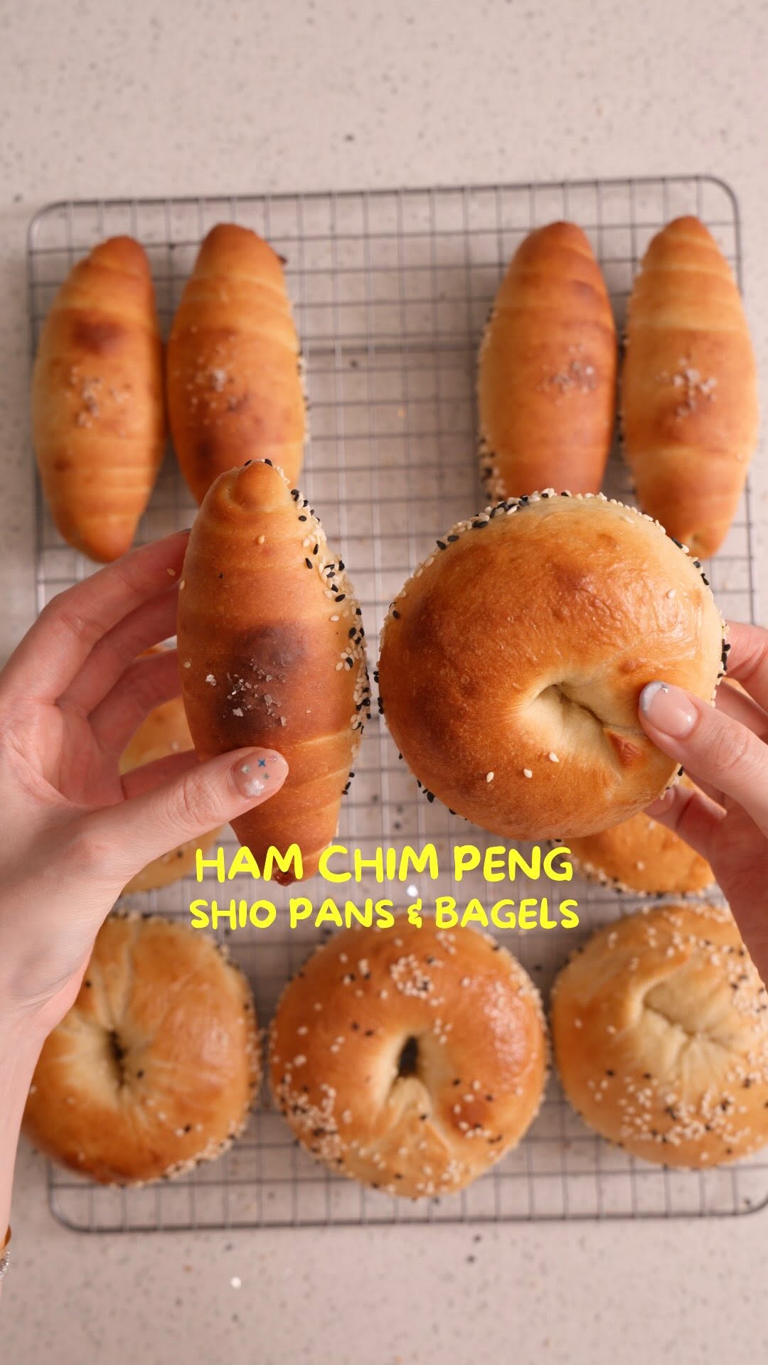 Red Bean Ham Chim Peng Shio Pans and Bagels