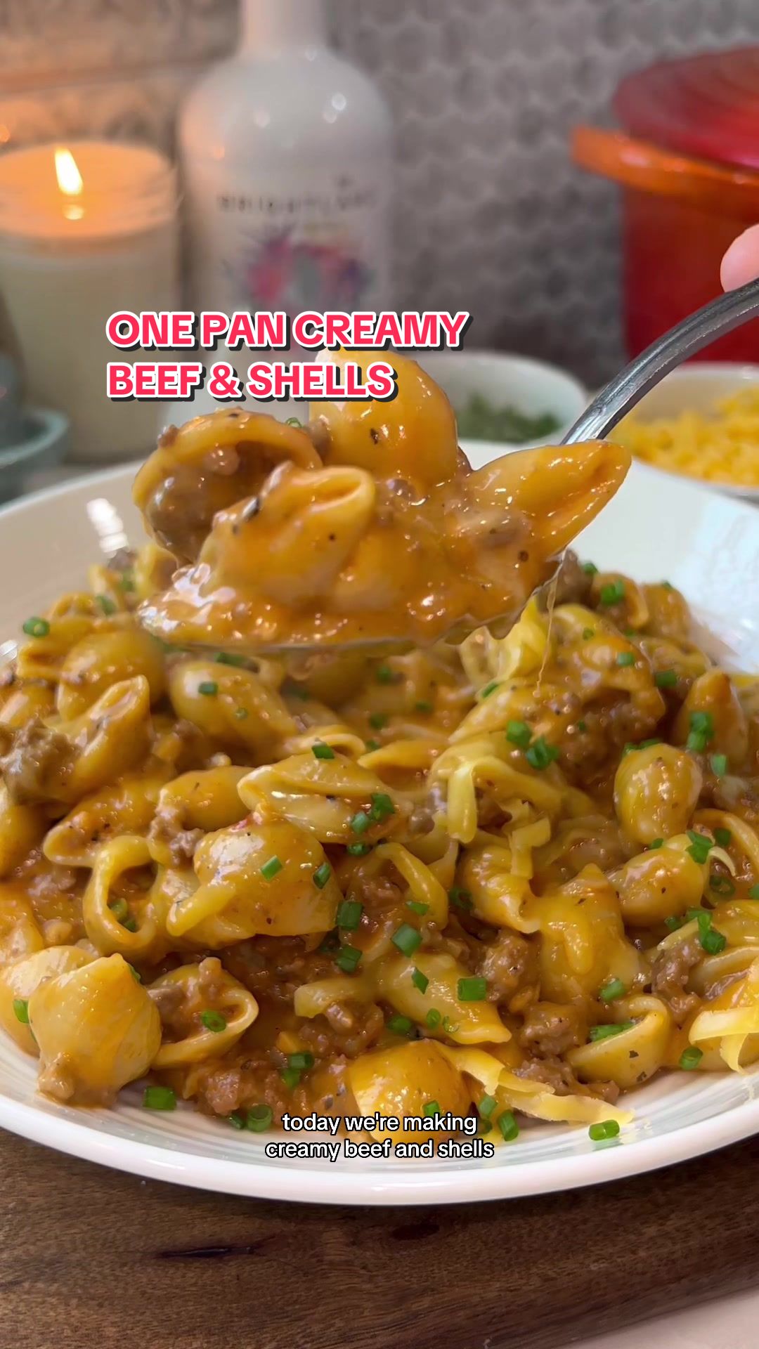 Creamy Beef and Shells