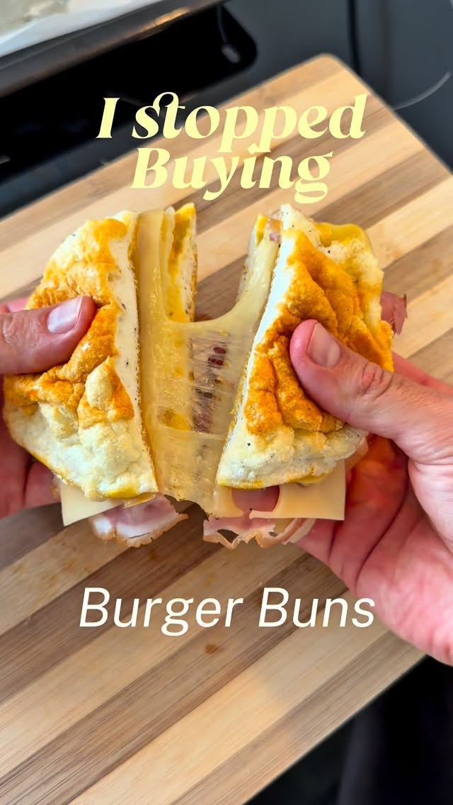 High Protein Egg Burger Buns