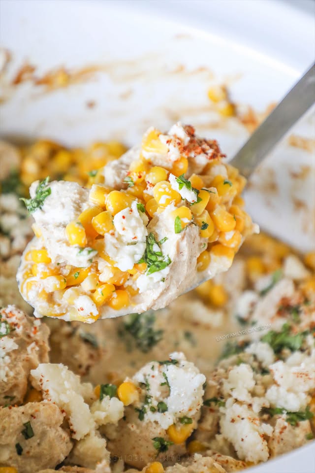 Crockpot Mexican Street Corn Chicken