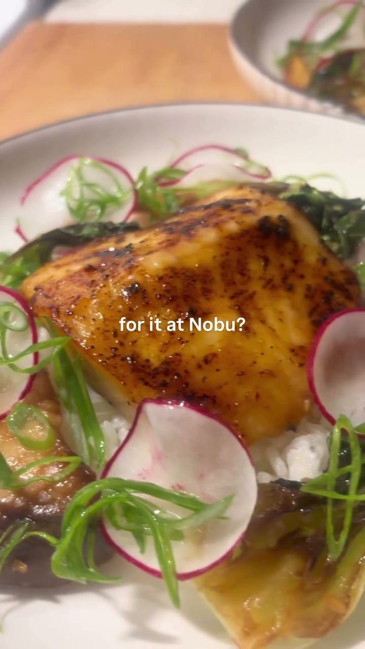 Nobu-Style Miso Black Cod with Bok Choy and Oyster Mushrooms