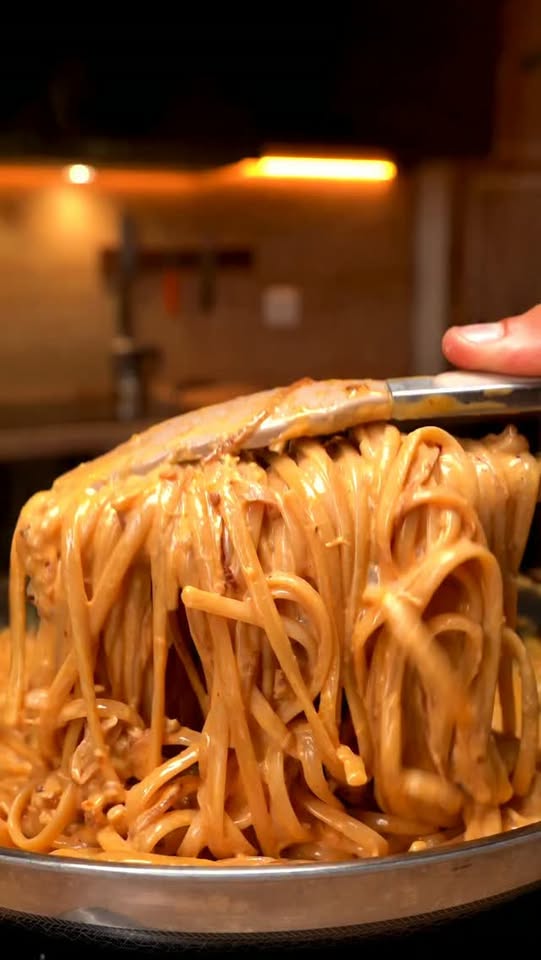 Caramelized Onion Pasta with Chili Oil