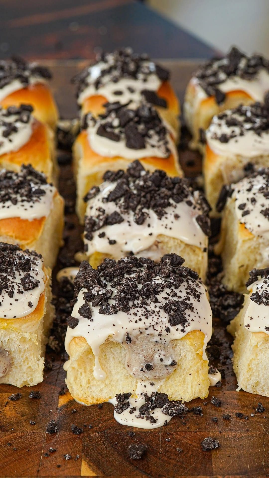 Oreo Cream Filled Protein Donuts