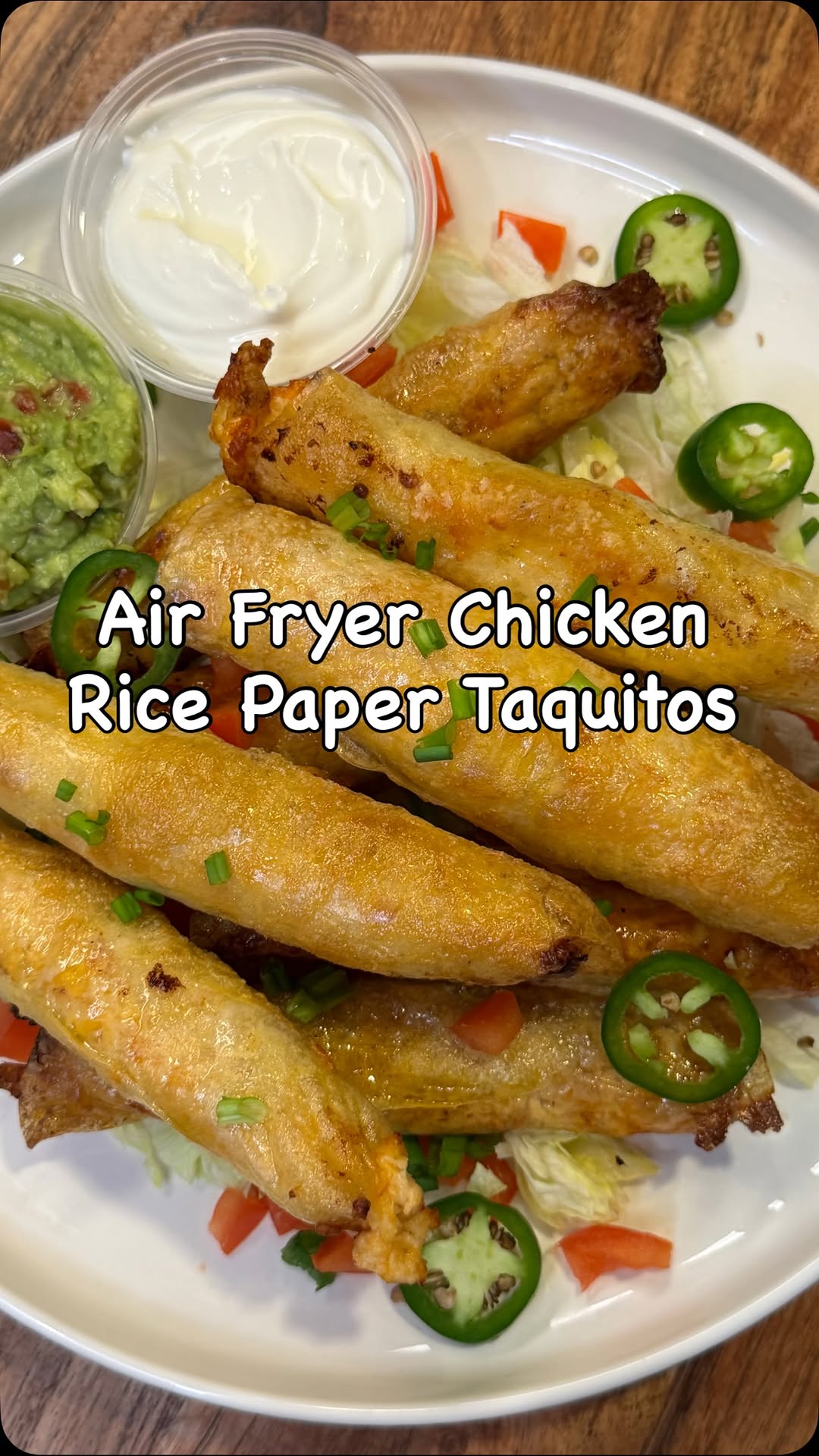 Chicken Taquitos with Rice Paper in the Air Fryer