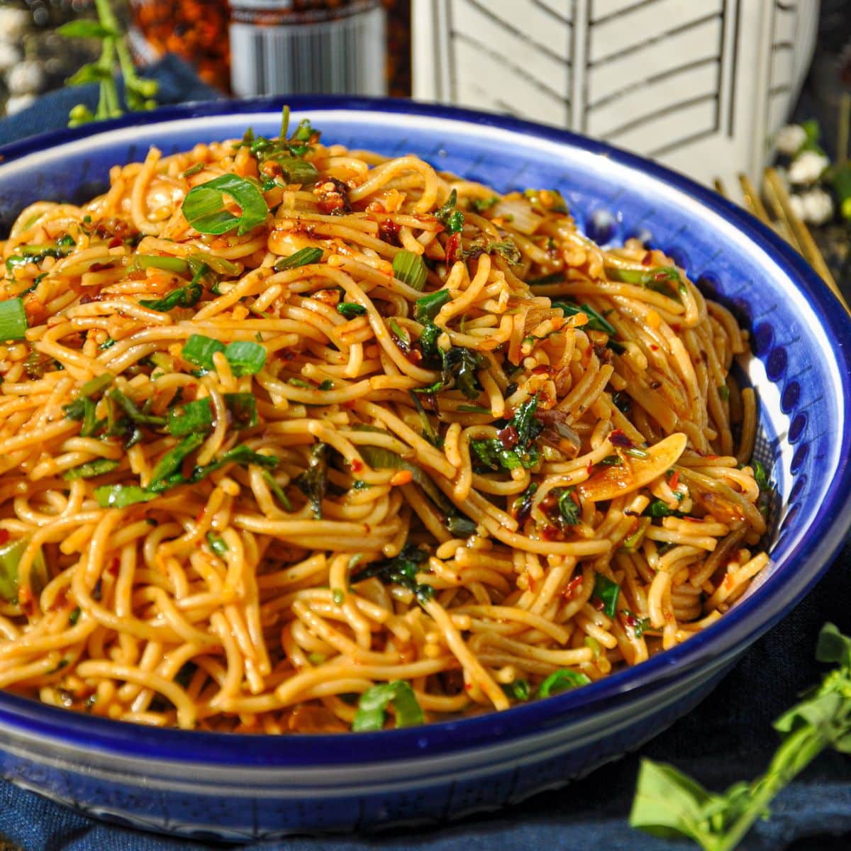 Chili Garlic Noodles (Spicy, Quick, Vegan)
