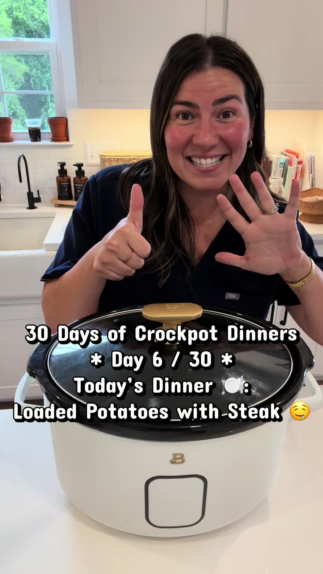 Crockpot Loaded Potatoes with Steak