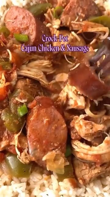 Slow Cooker Cajun Chicken & Sausage