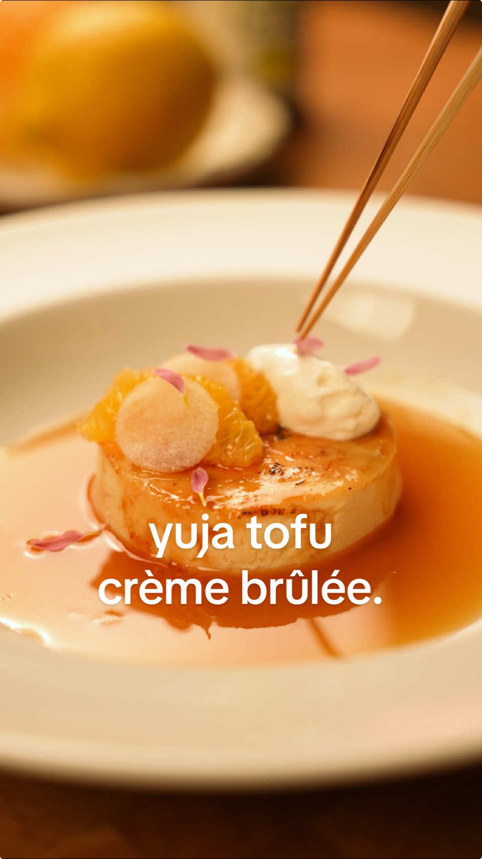 Yuja Tofu Crème Brûlée