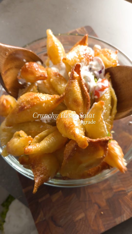 Crispy Parmesan Pasta Salad