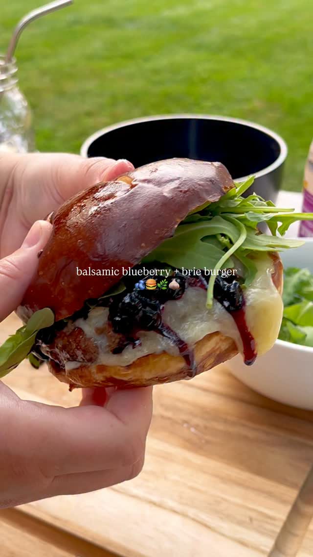 Balsamic Blueberry + Brie Burger