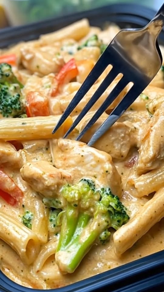Creamy Chicken Penne with Broccoli & Peppers