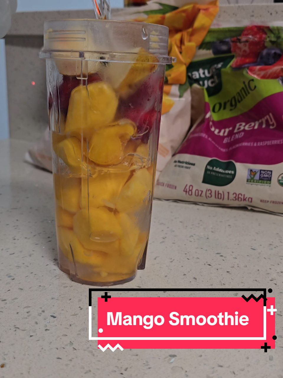 Mango Strawberry Pear Fruit Smoothie