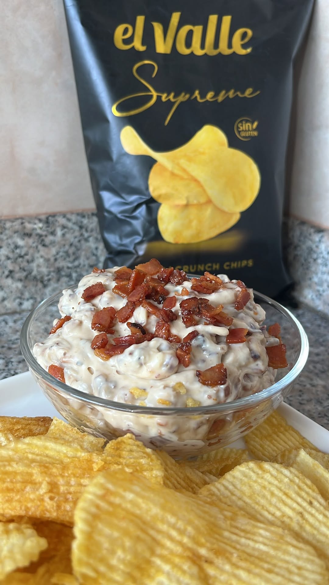 Creamy Crispy Bacon Dip with Caramelized Onion