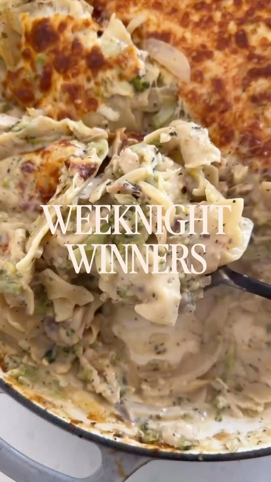 One-Pan Creamy Chicken & Mushroom Lasagna