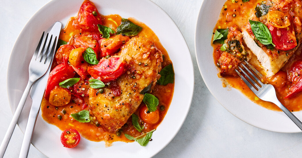Tomato Basil Chicken Breasts