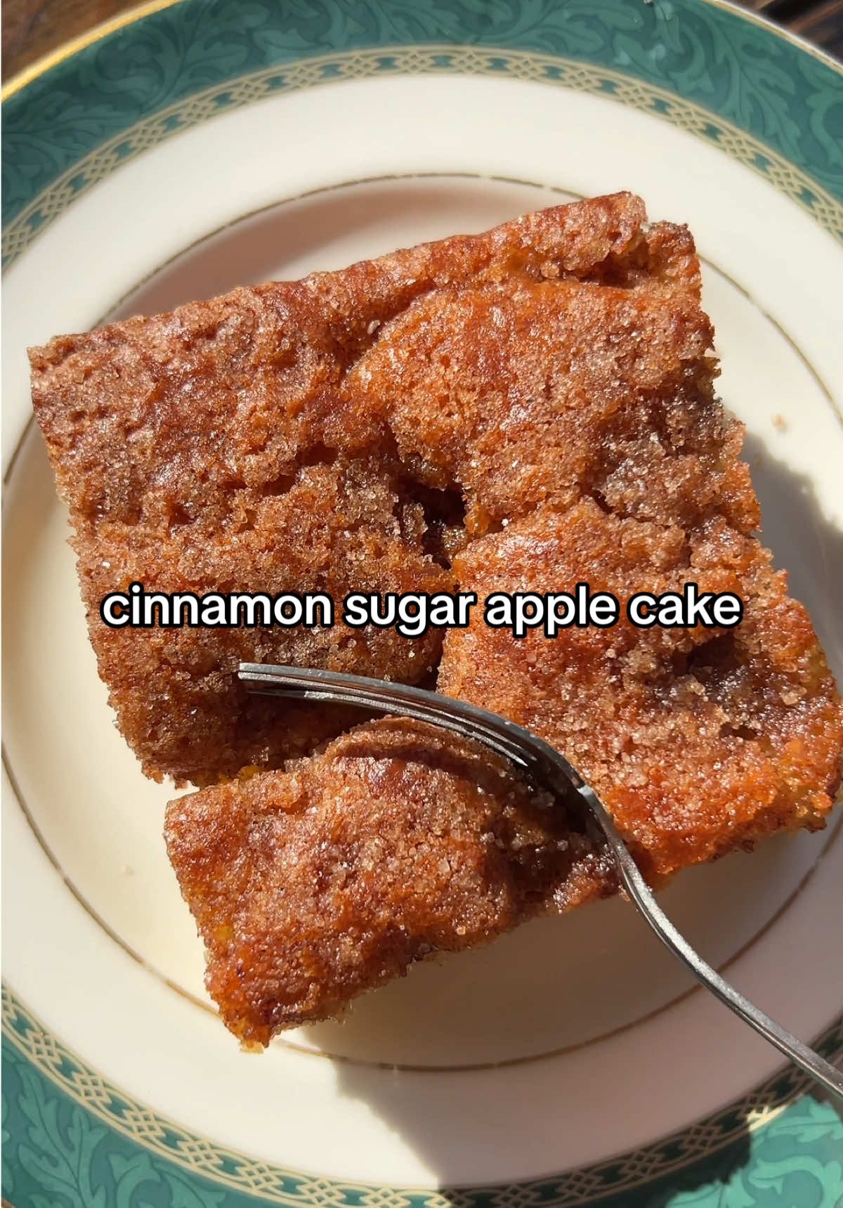 Cinnamon Sugar Apple Cake with Brown Butter Honey Mascarpone Cream
