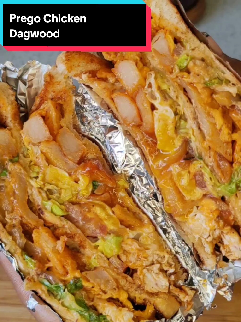 Prego Chicken Dagwood (Sandwich)