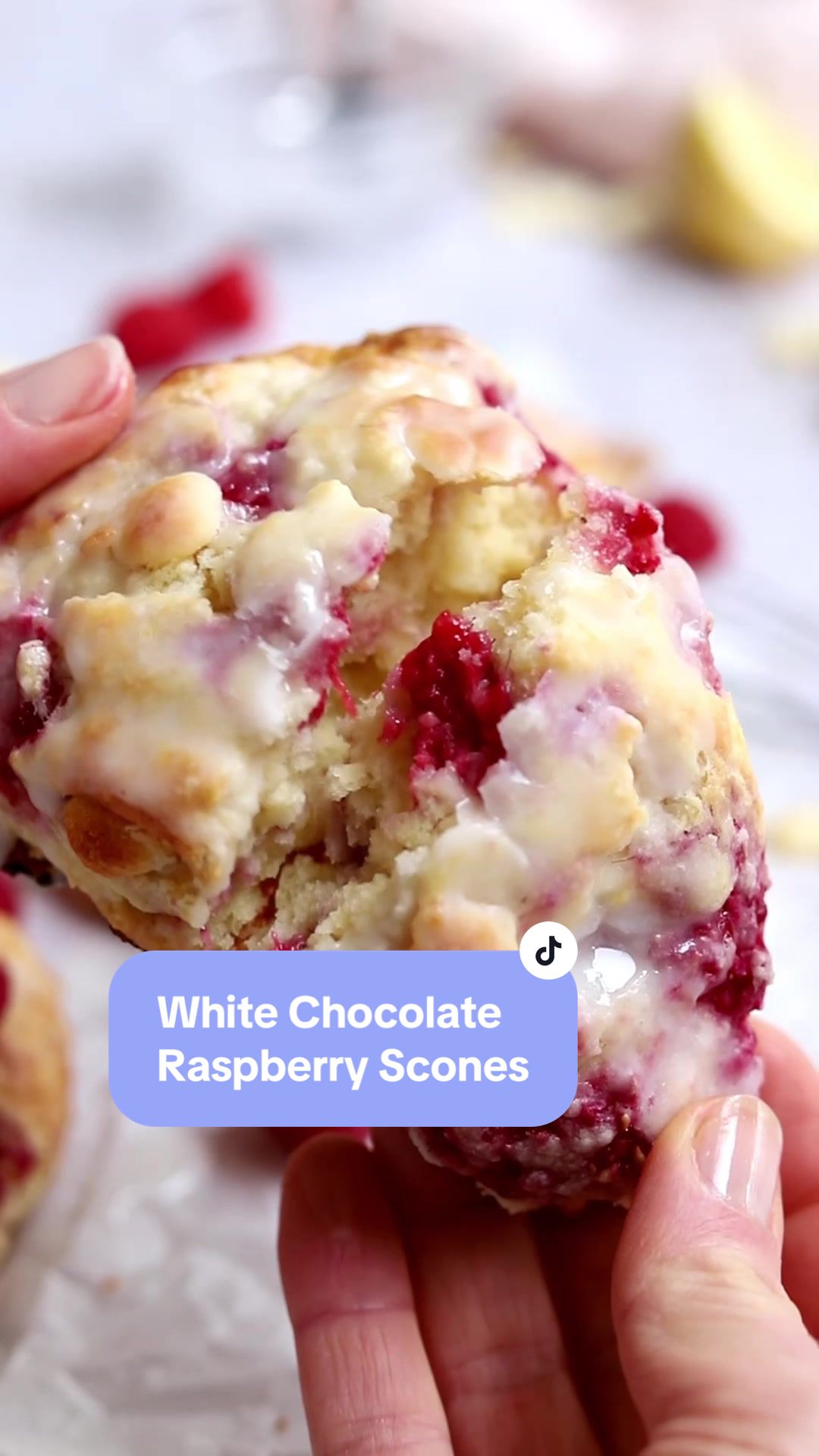 White Chocolate Raspberry Scones