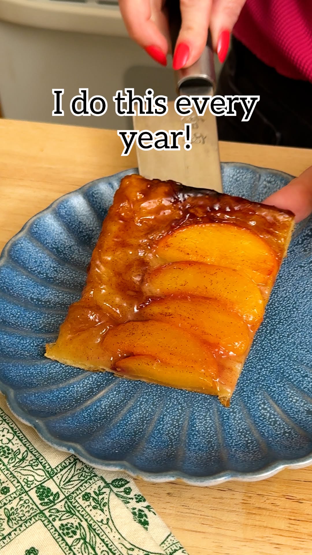 Easy Upside-Down Peach Tart