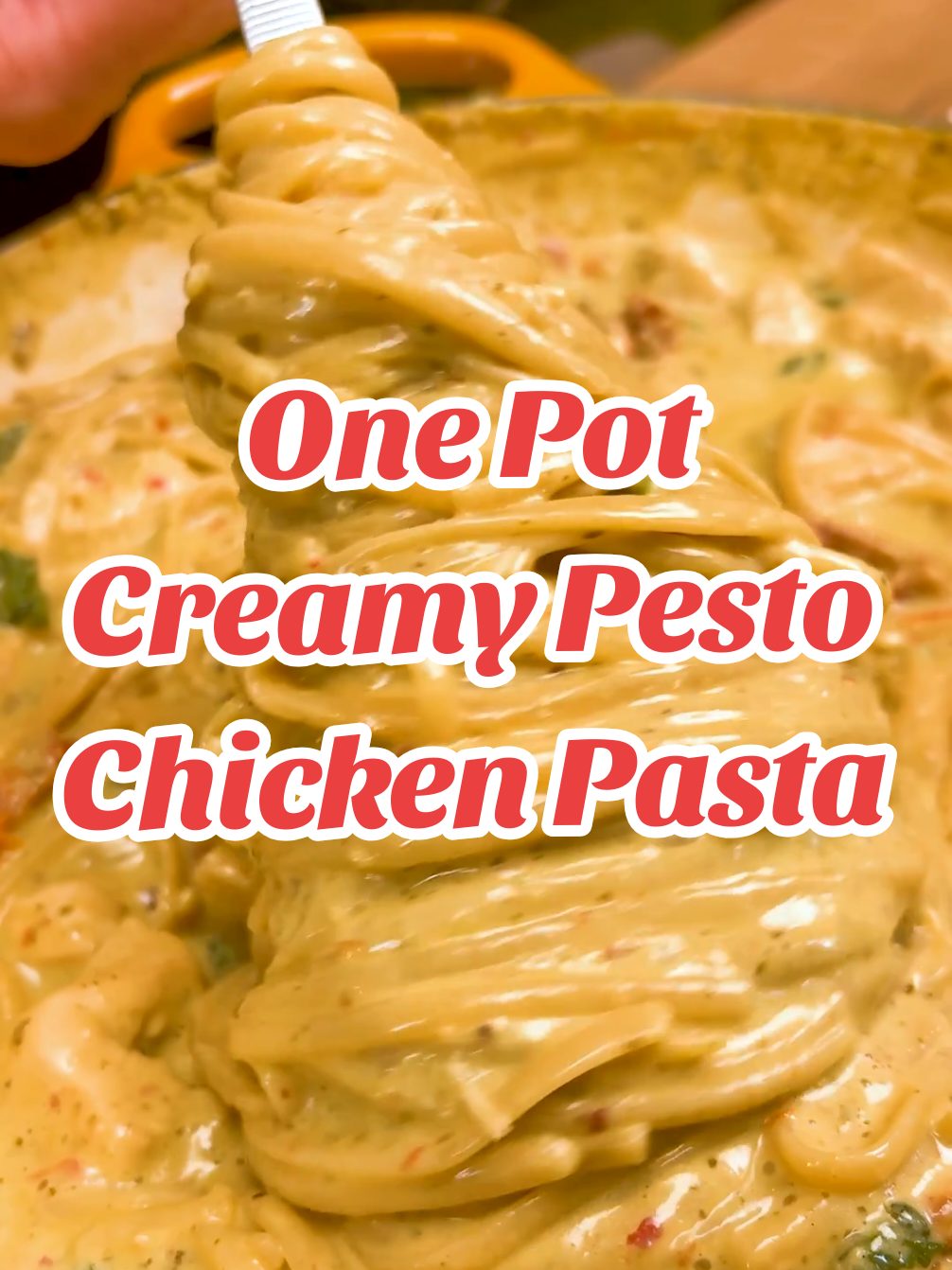 One-Pot Creamy Pesto Chicken Pasta