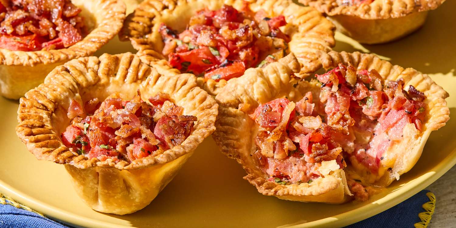 Bacon and Cheddar Tomato Tarts