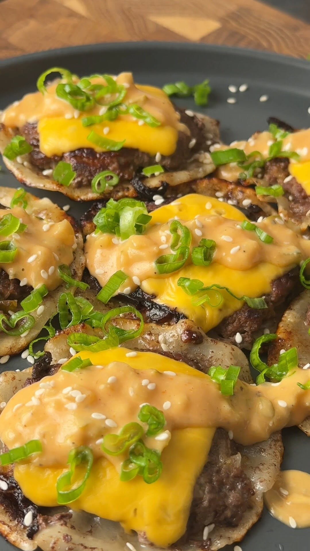 Big Mac Style Wonton Tacos