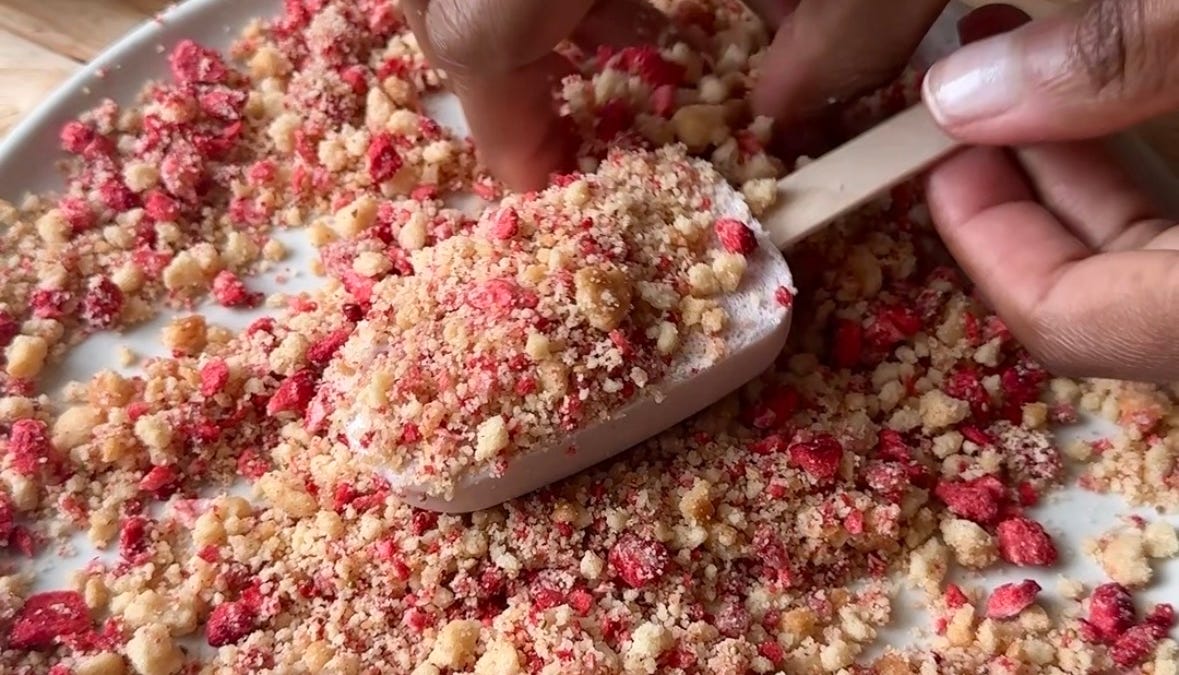 Strawberry Shortcake Ice Cream Bars