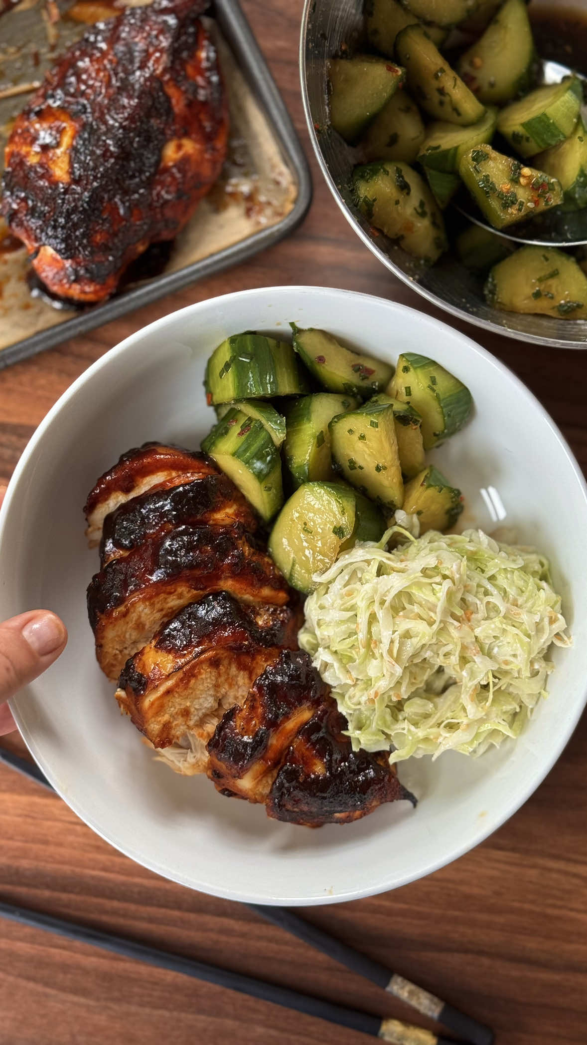 Roasted Korean Chicken with Salady Bits