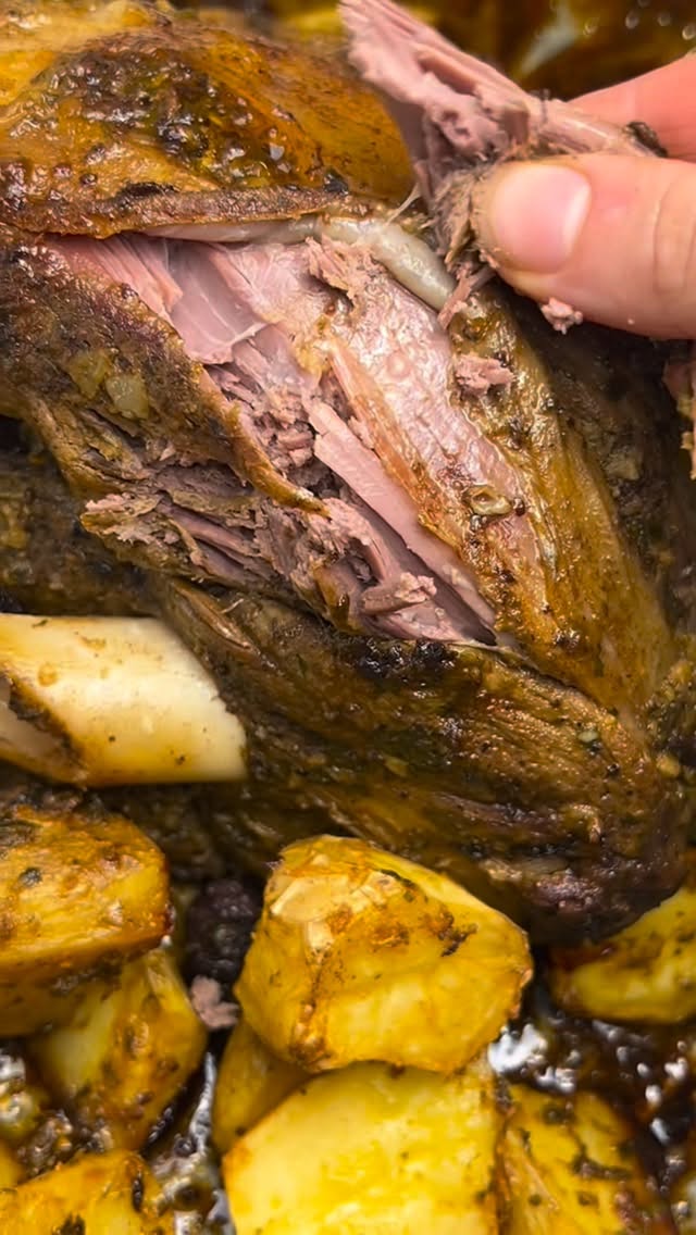 Tender Leg of Lamb with Confit Potatoes