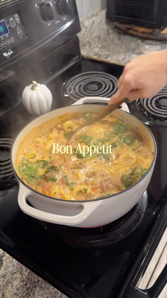Creamy Italian Sausage and Tortellini Soup