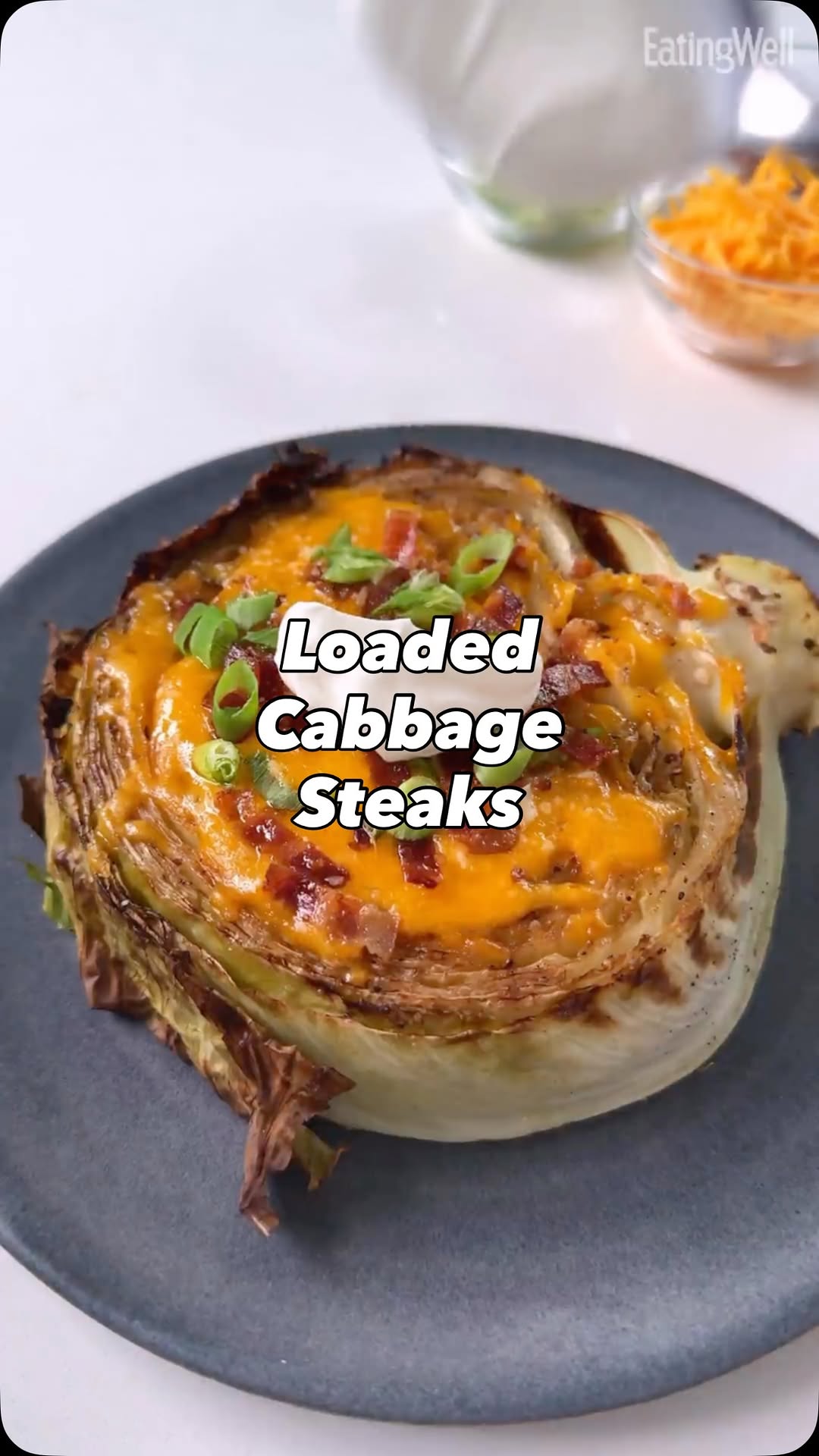 Loaded Baked Potato-Style Cabbage Steaks