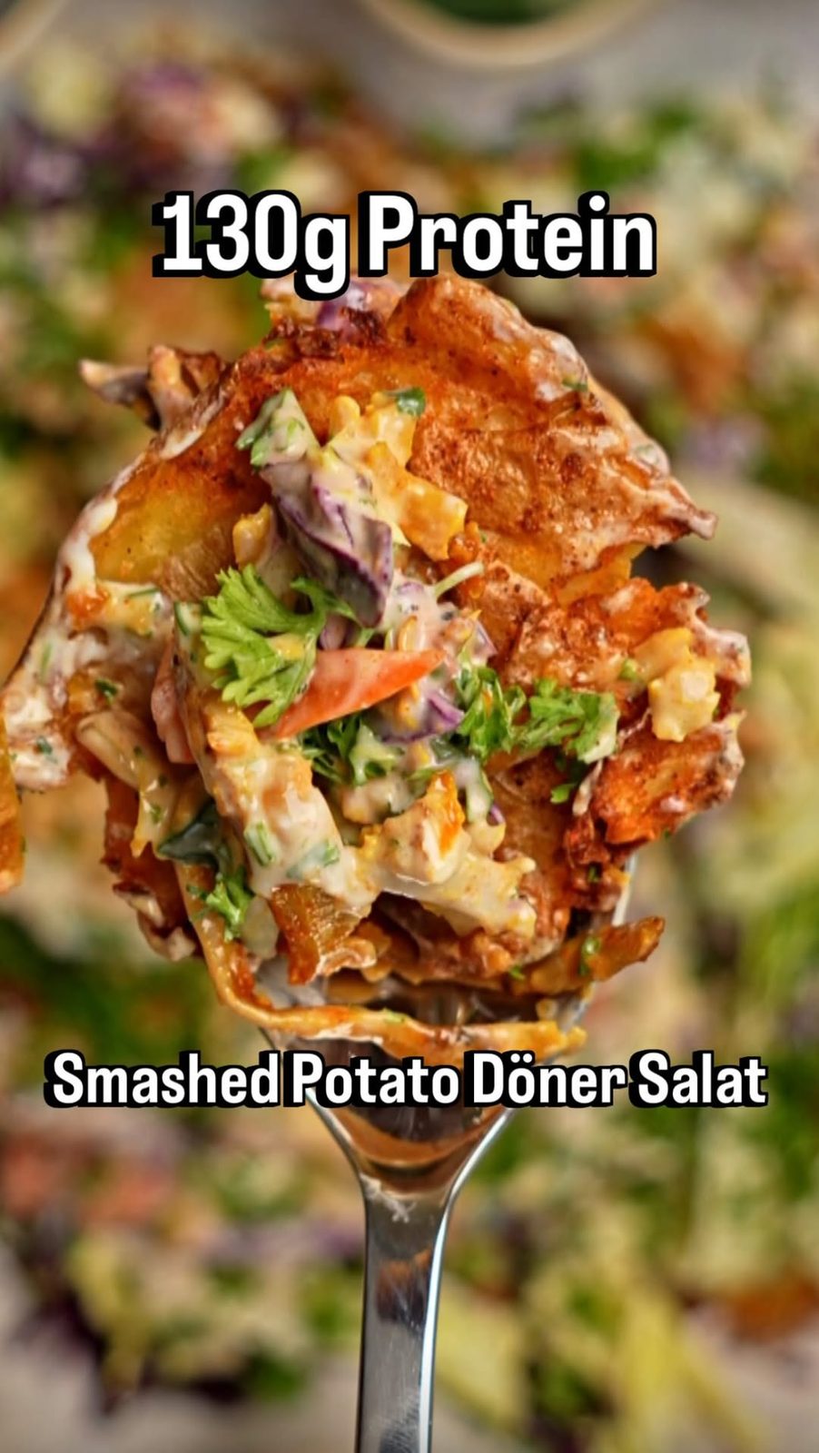 High-Protein Smashed Potato Döner Salad