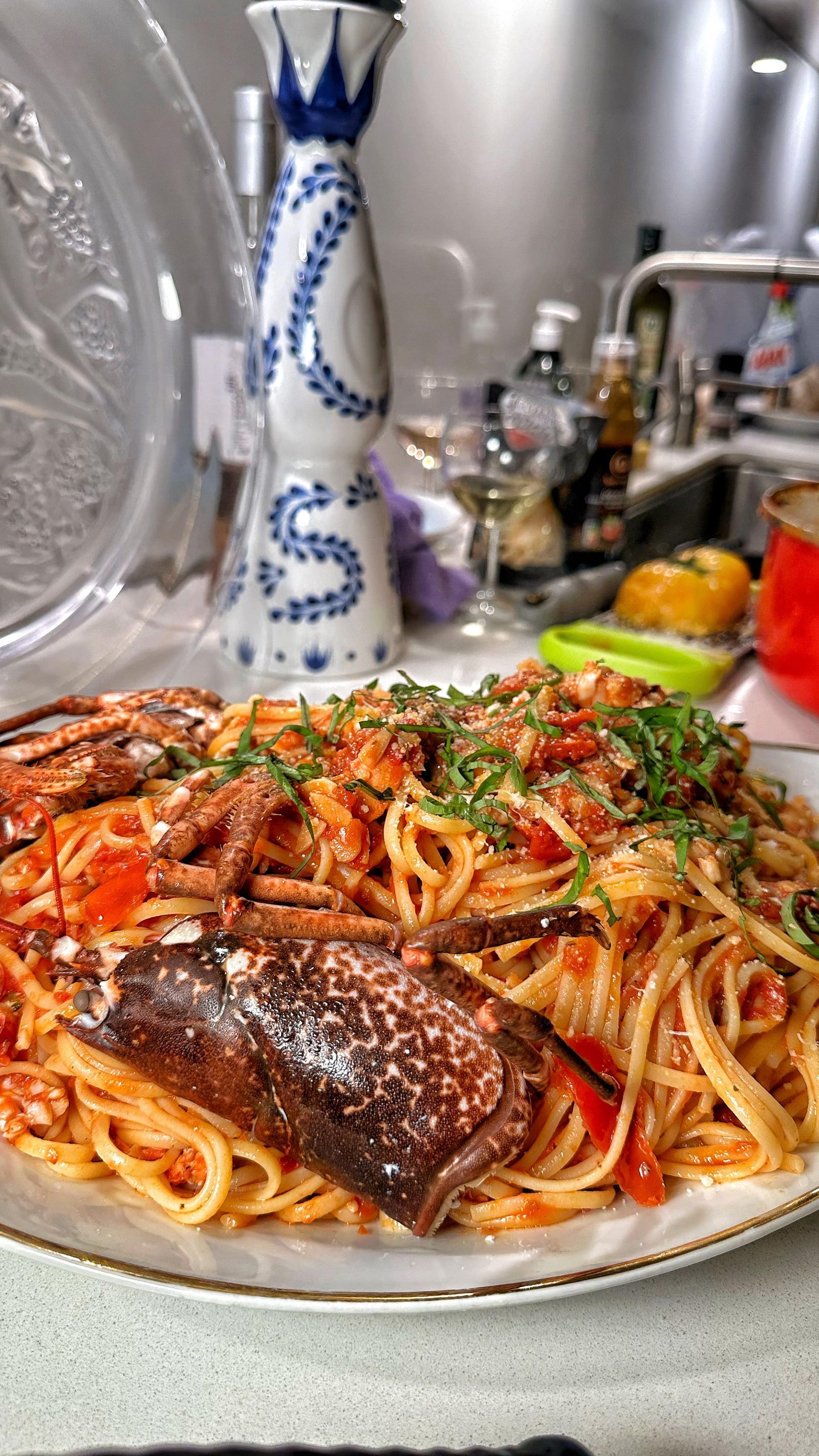 Summer Lobster Linguine, Veal Schnitzel, and Nduja Pan con Tomate