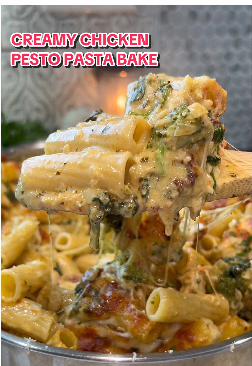 Creamy Pesto Chicken Pasta Bake