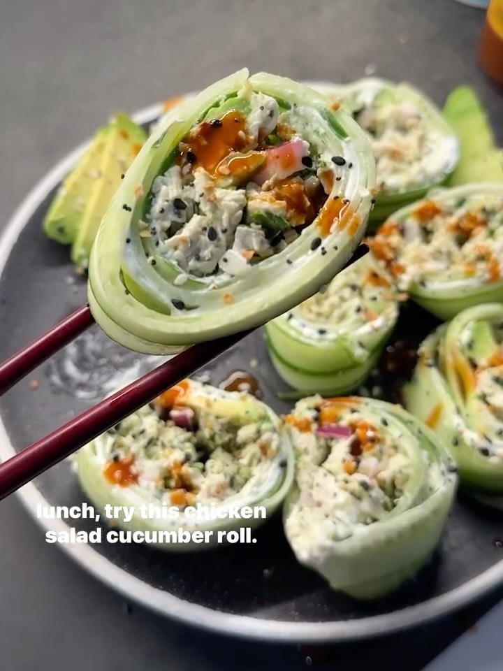 Chicken Salad Cucumber Rolls