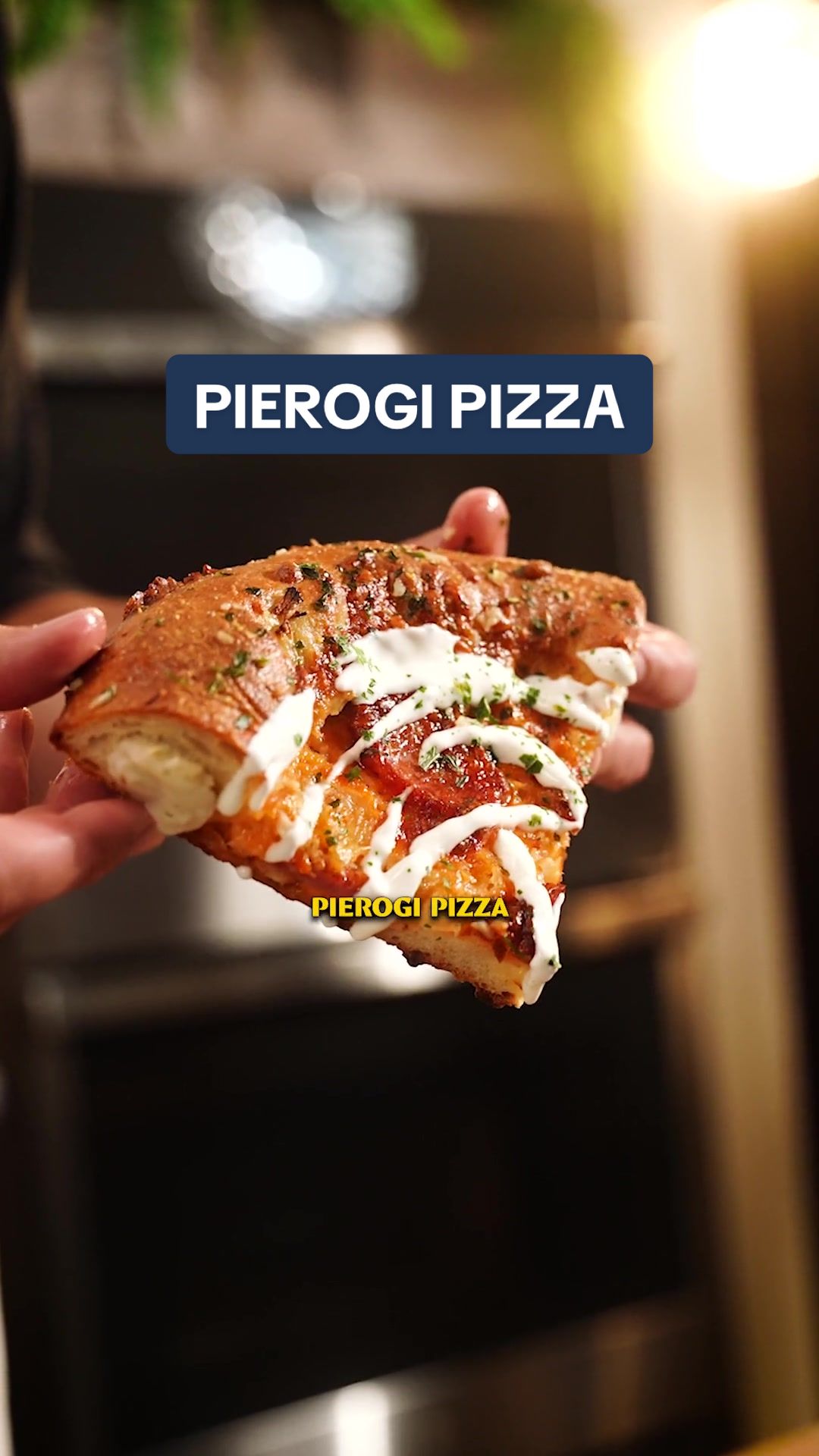 Pierogi Pizza with Mashed-Potato Stuffed Crust