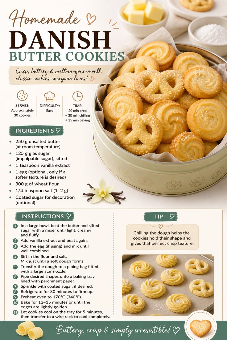 Classic Danish Butter Cookies