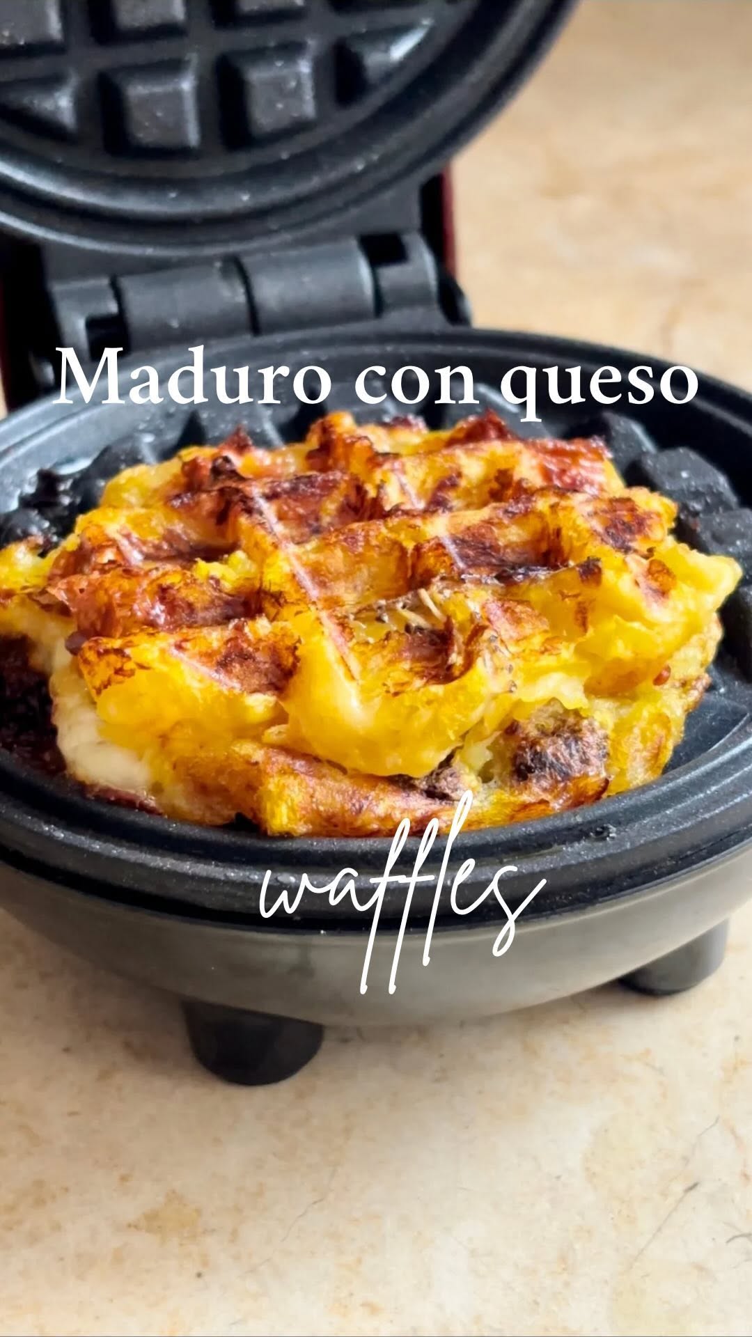 Waffle-Style Sweet Plantain with Cheese