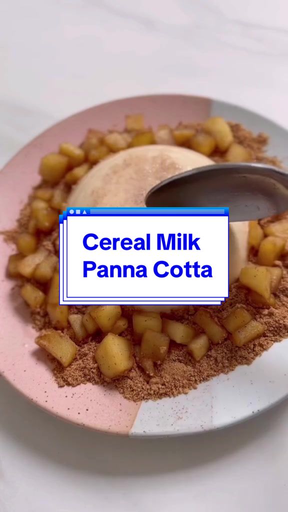 Cinnamon Toast Crunch Cereal Milk Panna Cotta