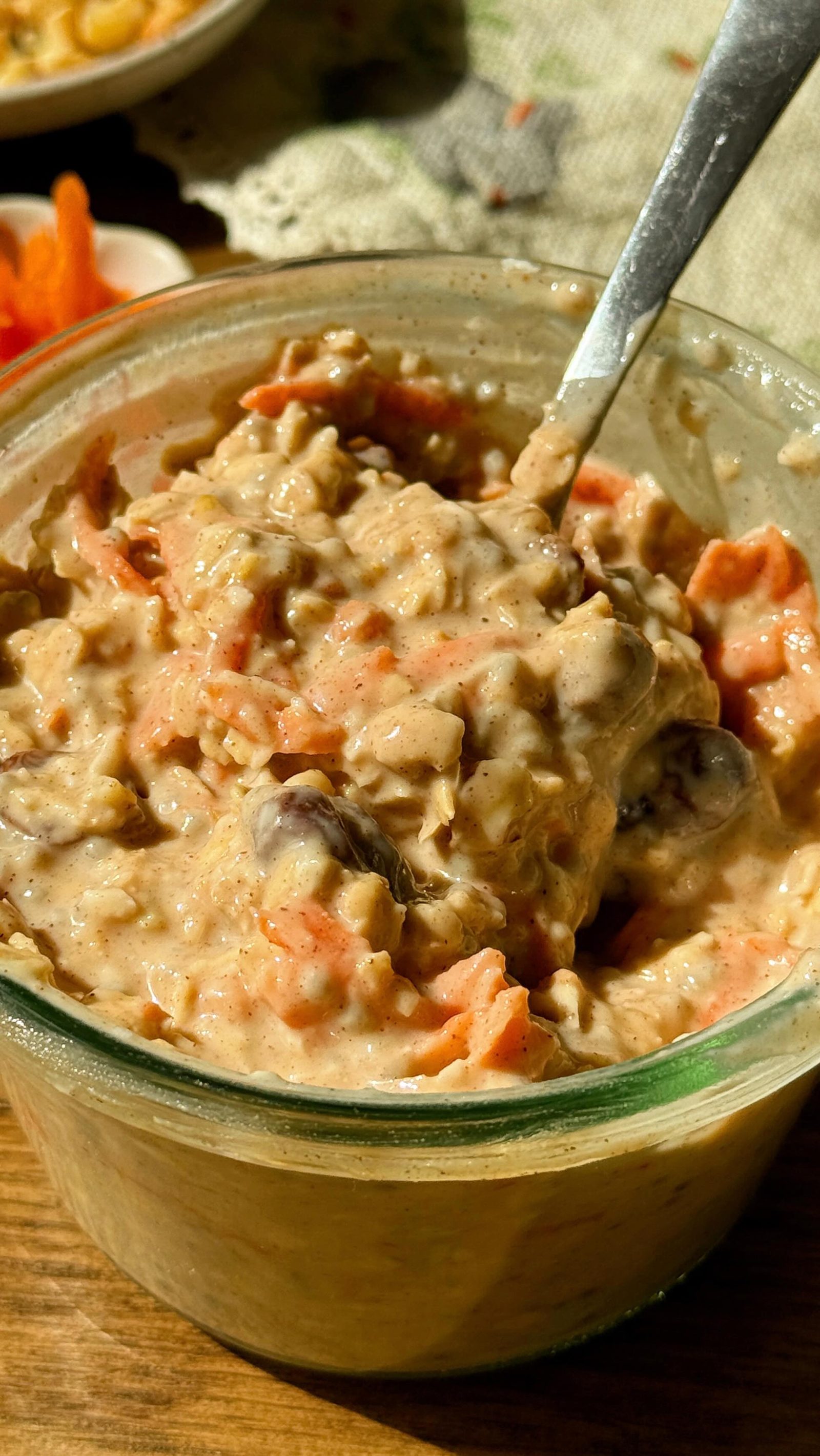 High-Protein Carrot Cake Overnight Oats