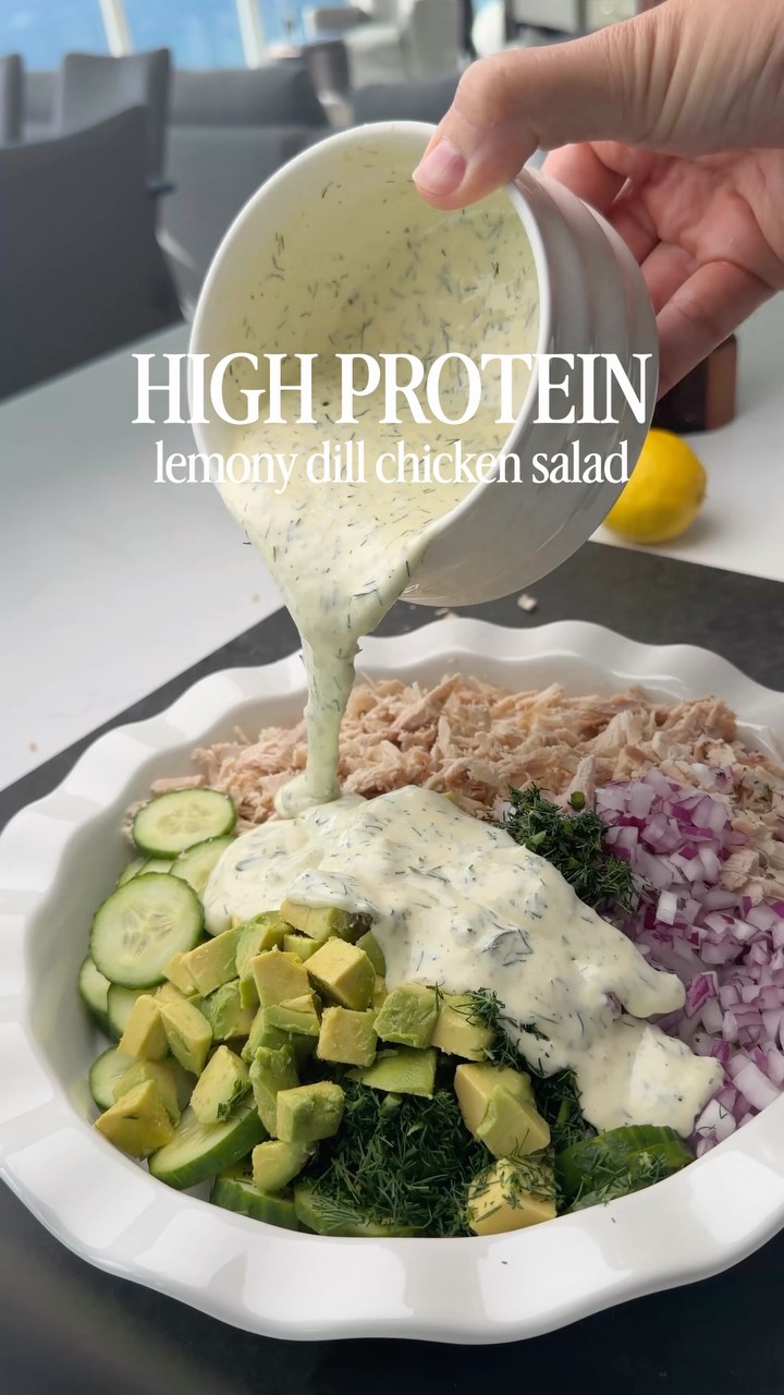 High Protein Chicken and Cucumber Salad