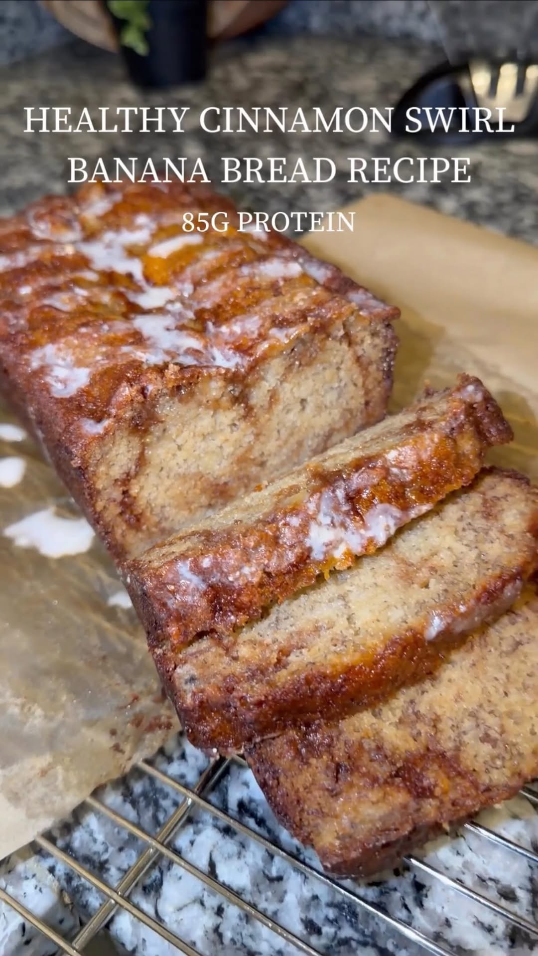 Healthy Cinnamon Swirl Banana Bread