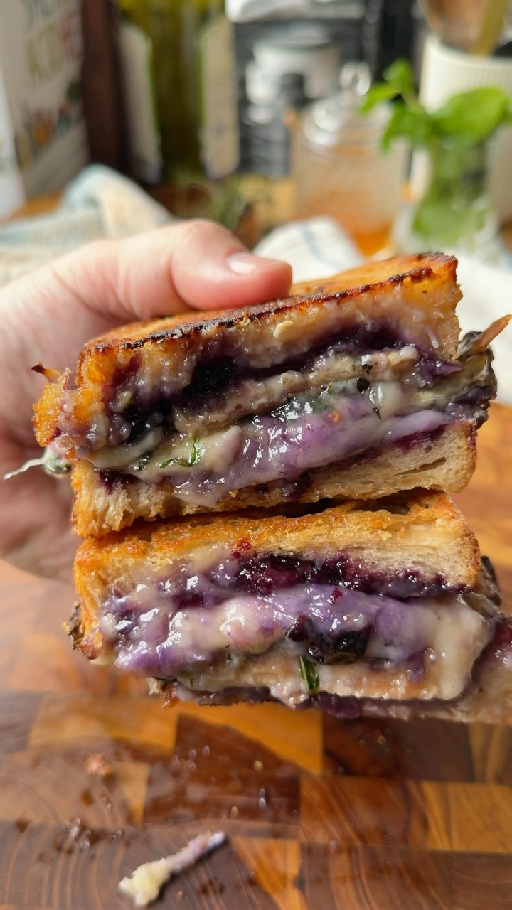 Jammy Blueberry & Brie Grilled Cheese