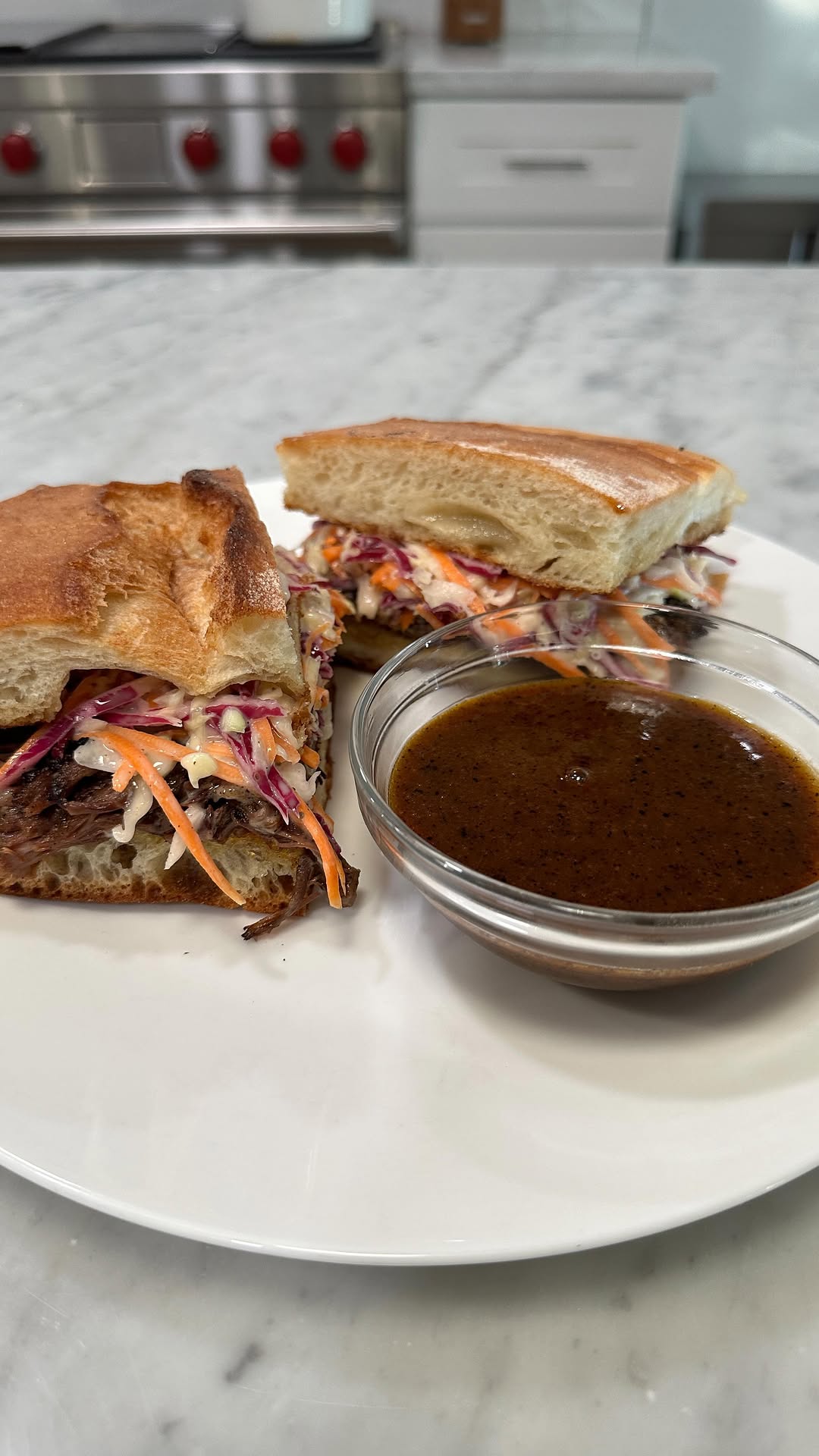 Short Rib Sandwich with Homemade Slaw