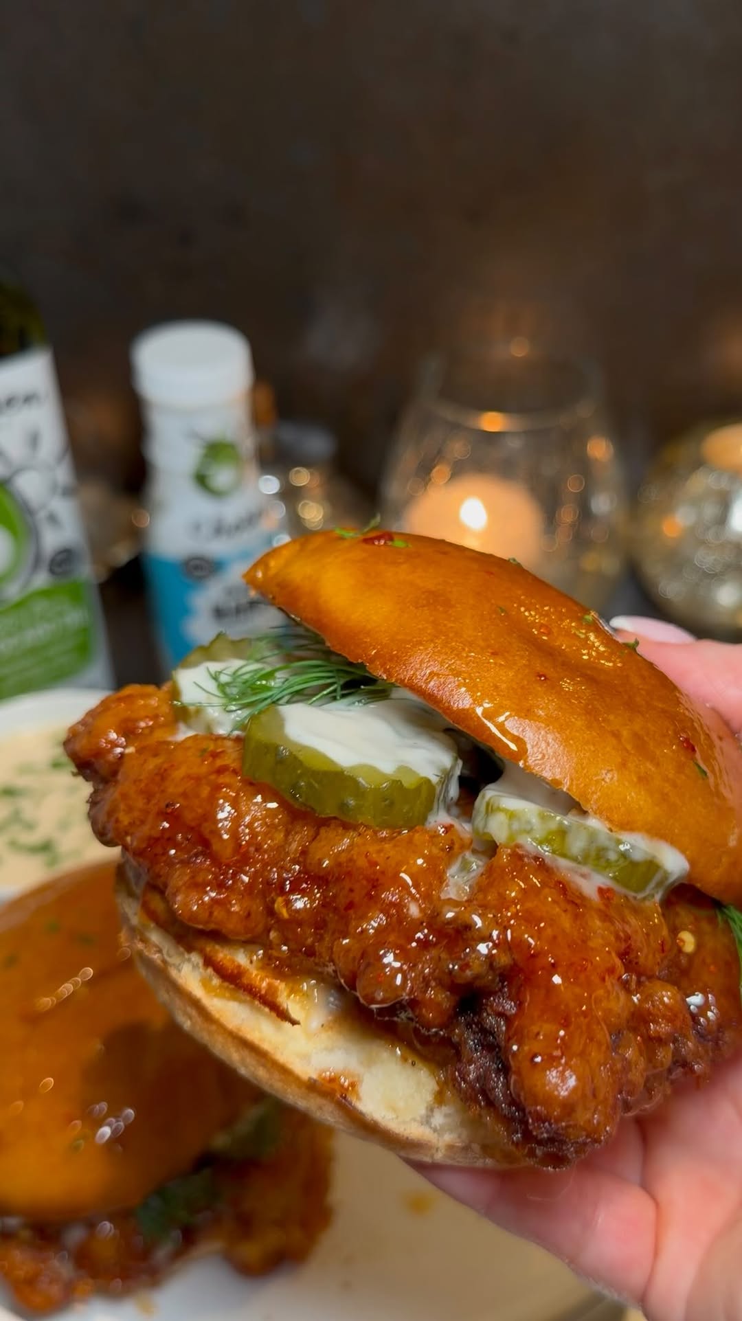 Hot Honey Ranch Crispy Chicken Burger