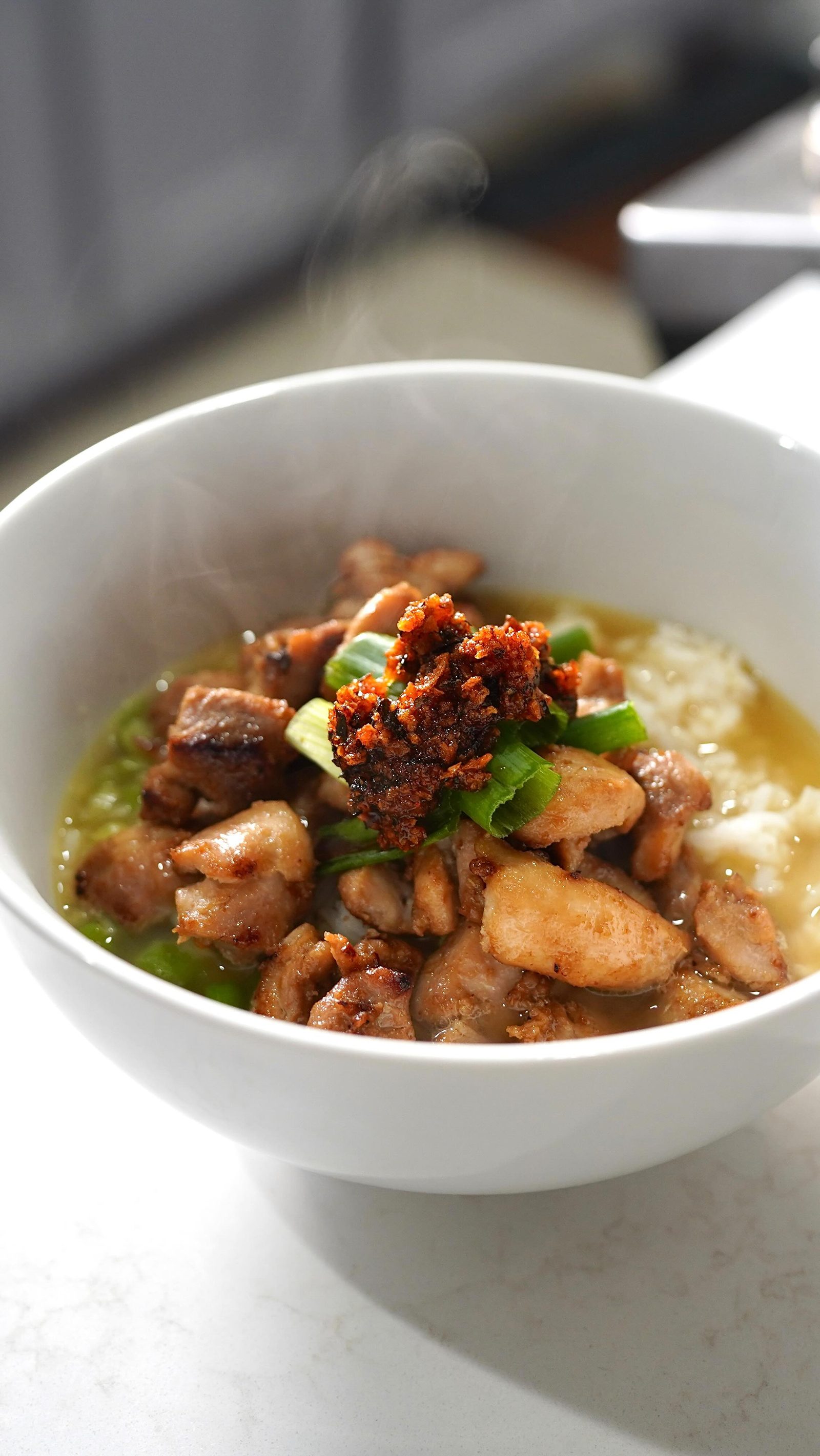 Seared Miso Chicken in Ginger Broth