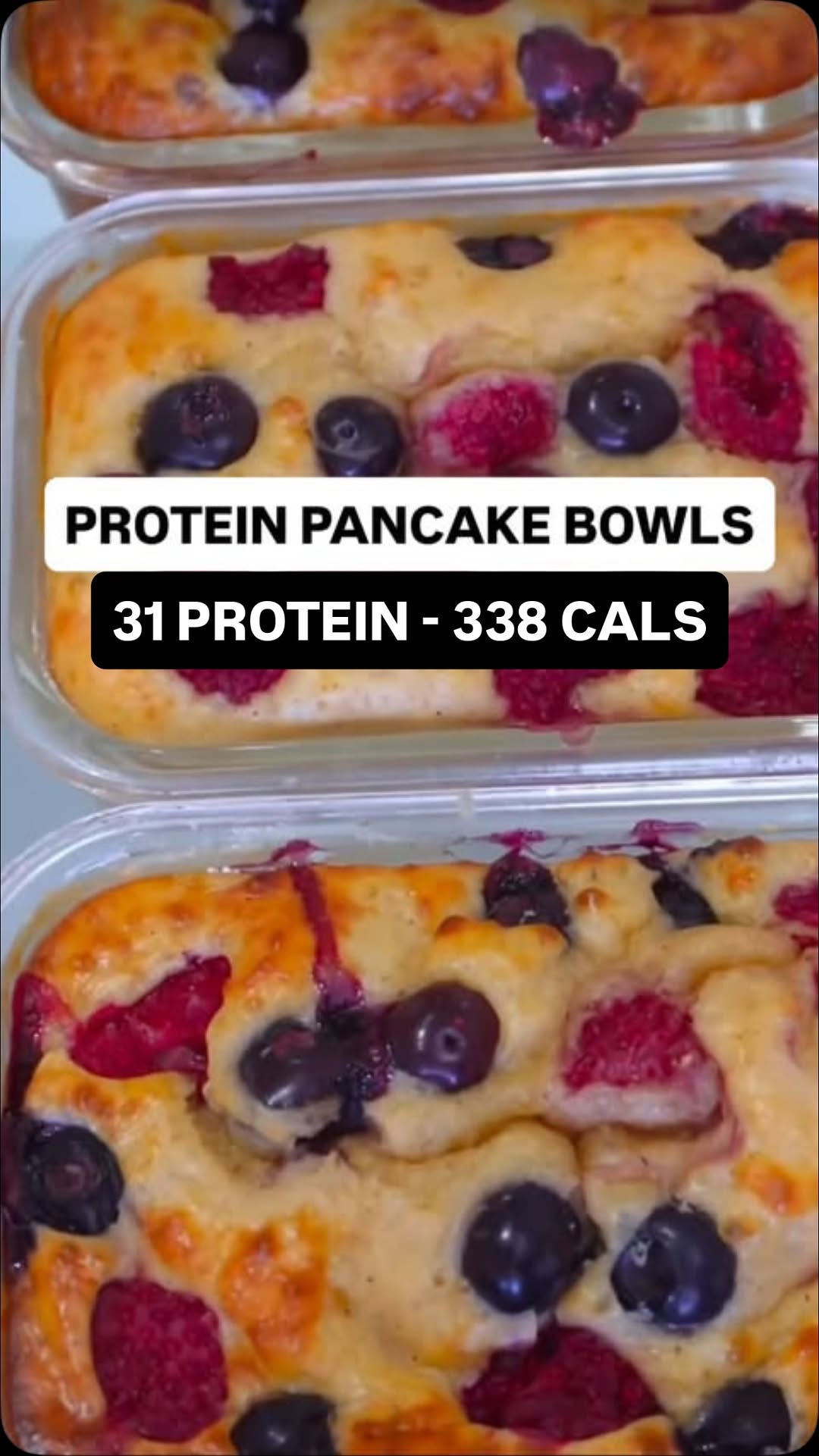 High Protein Baked Pancake Bowl