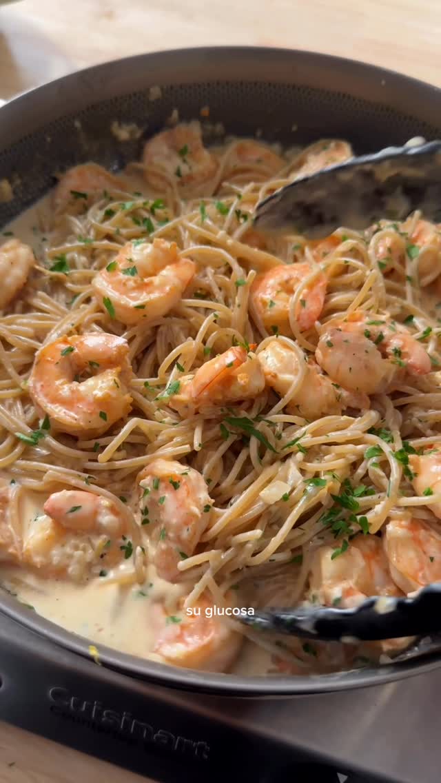Creamy Garlic Lemon Shrimp Pasta