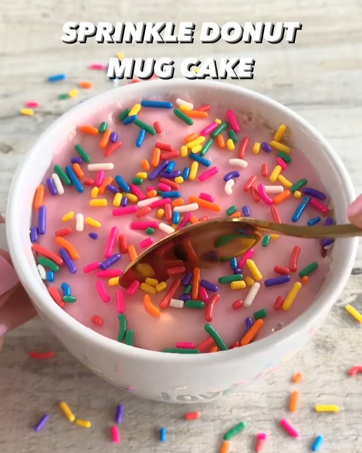 Sprinkle Donut Mug Cake
