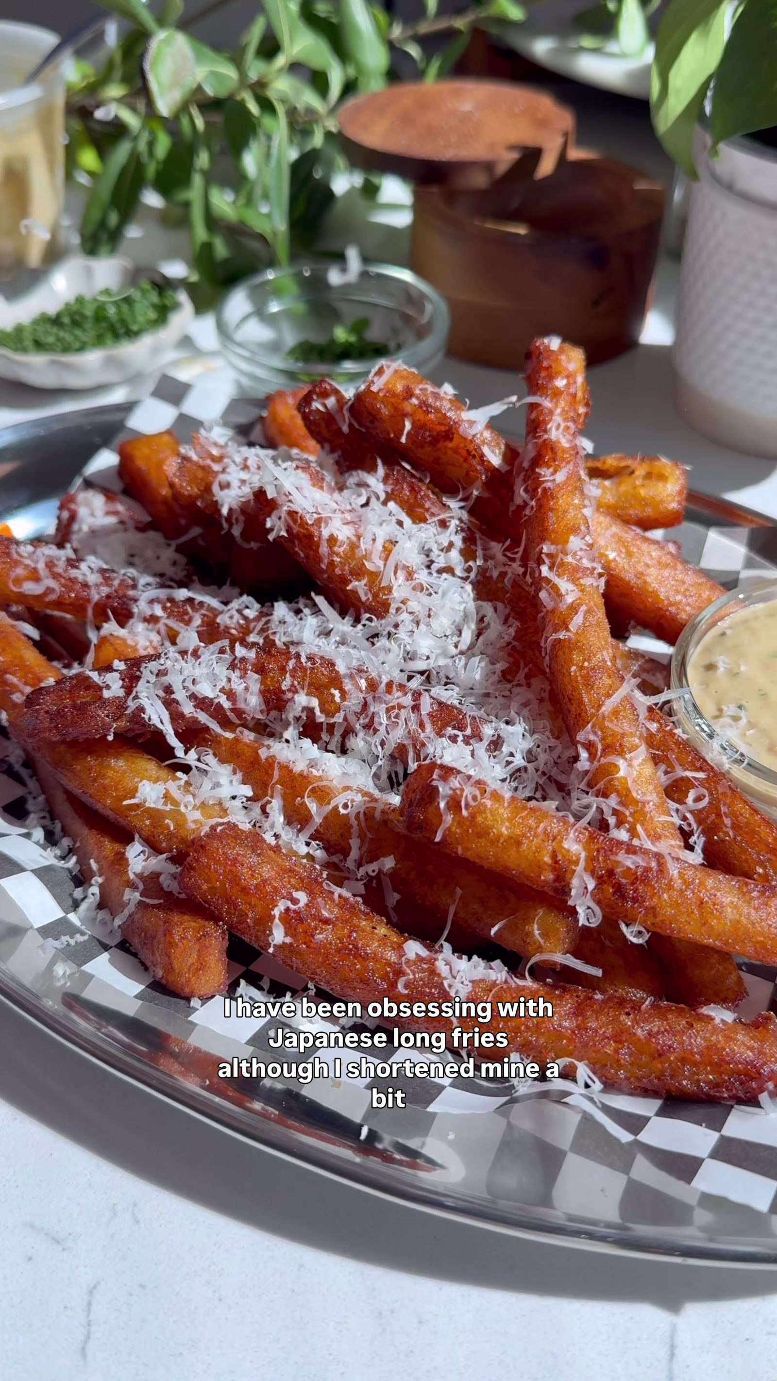 Japanese Long Fries with Caramelized Shallot Mayo